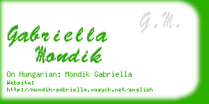 gabriella mondik business card